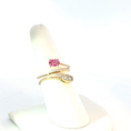 Load image into Gallery viewer, Multistone Ring with Vivid Pink Sapphire

