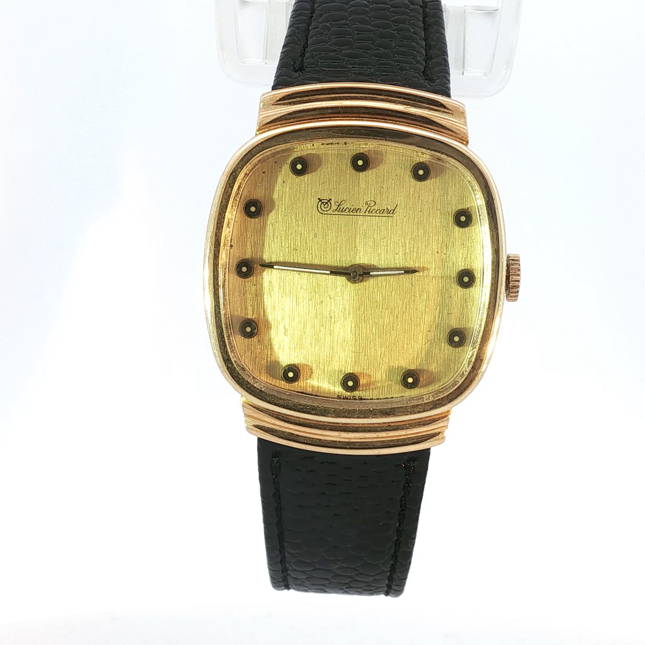 Vintage Lucien Piccard Yellow Gold Square Watch
