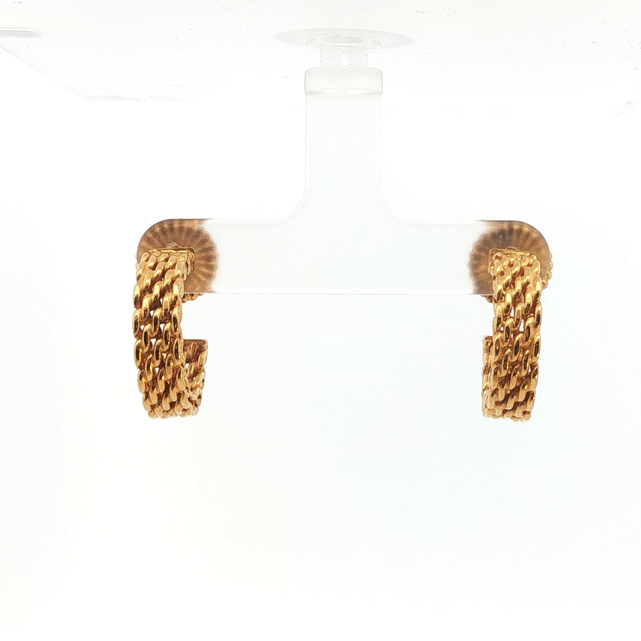 Classic Tiffany & Co High-Polish Yellow Gold Hoop Earrings
