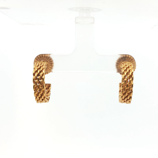 Classic Tiffany & Co High-Polish Yellow Gold Hoop Earrings