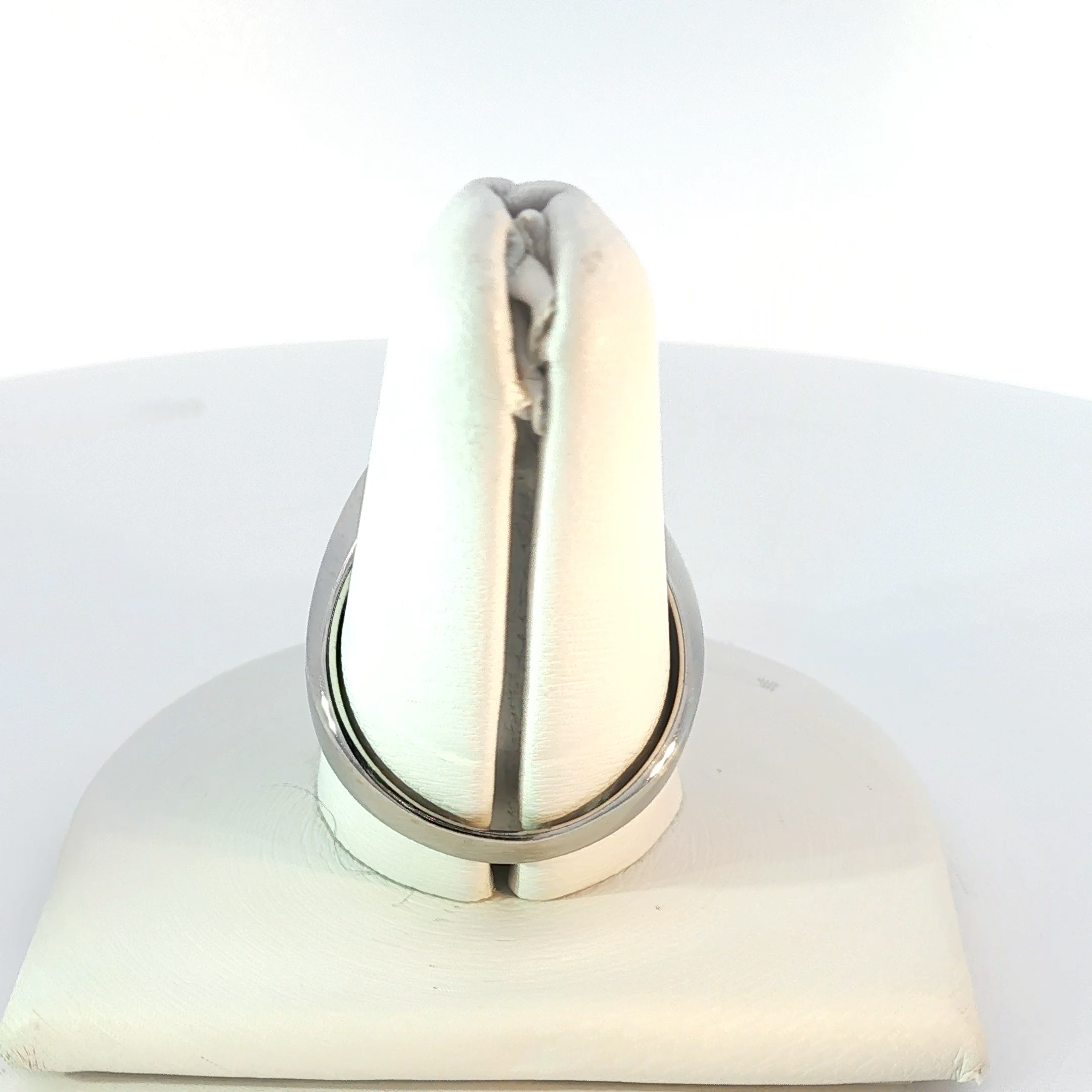 Square Step Cut Deep Red Ruby and Brilliant Diamond White Gold Signet Ring