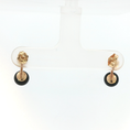 Load image into Gallery viewer, Lustrous Round Pearl Drop Earrings in Polished Rose Gold
