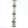 Load image into Gallery viewer, SIlver Floral Infinity Link Bracelet
