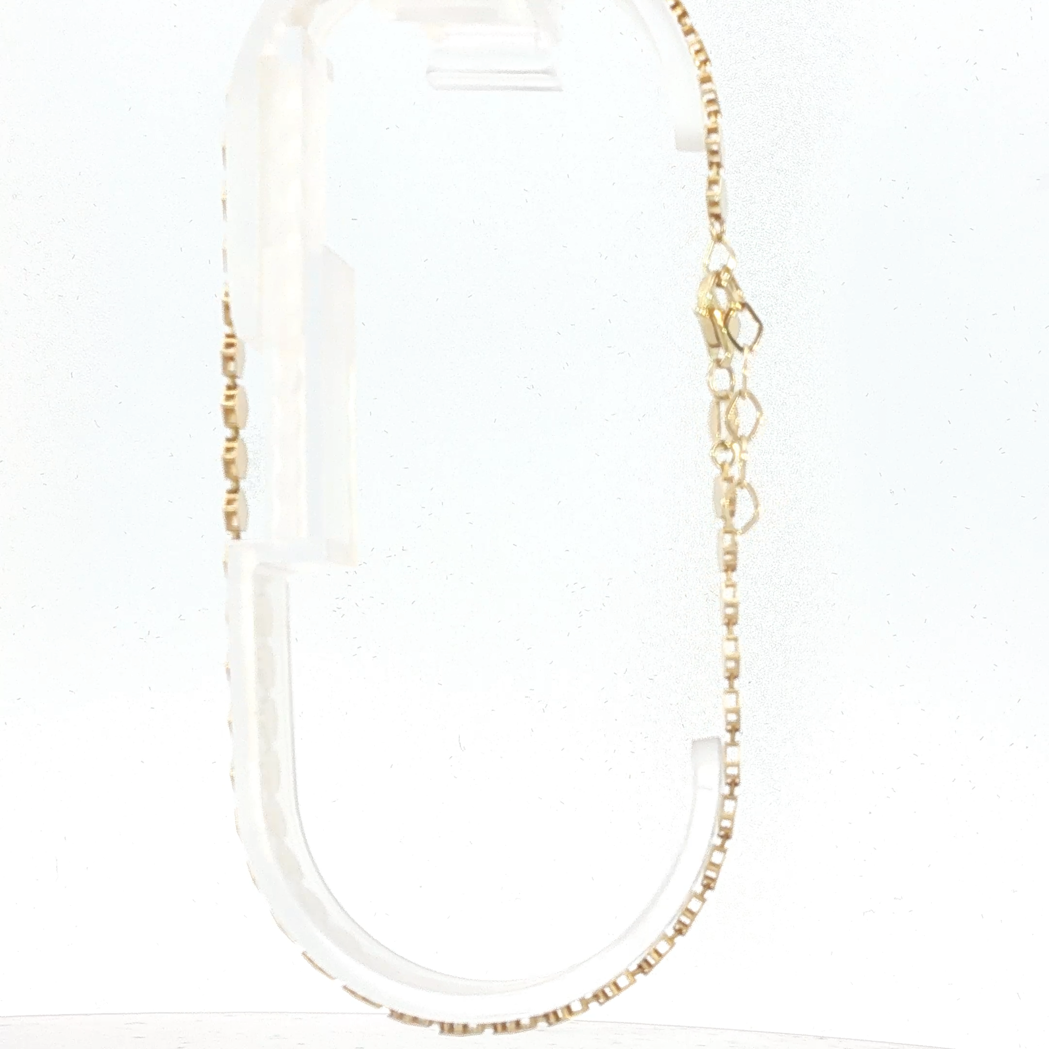 Yellow Gold Hexagon Link Bracelet
