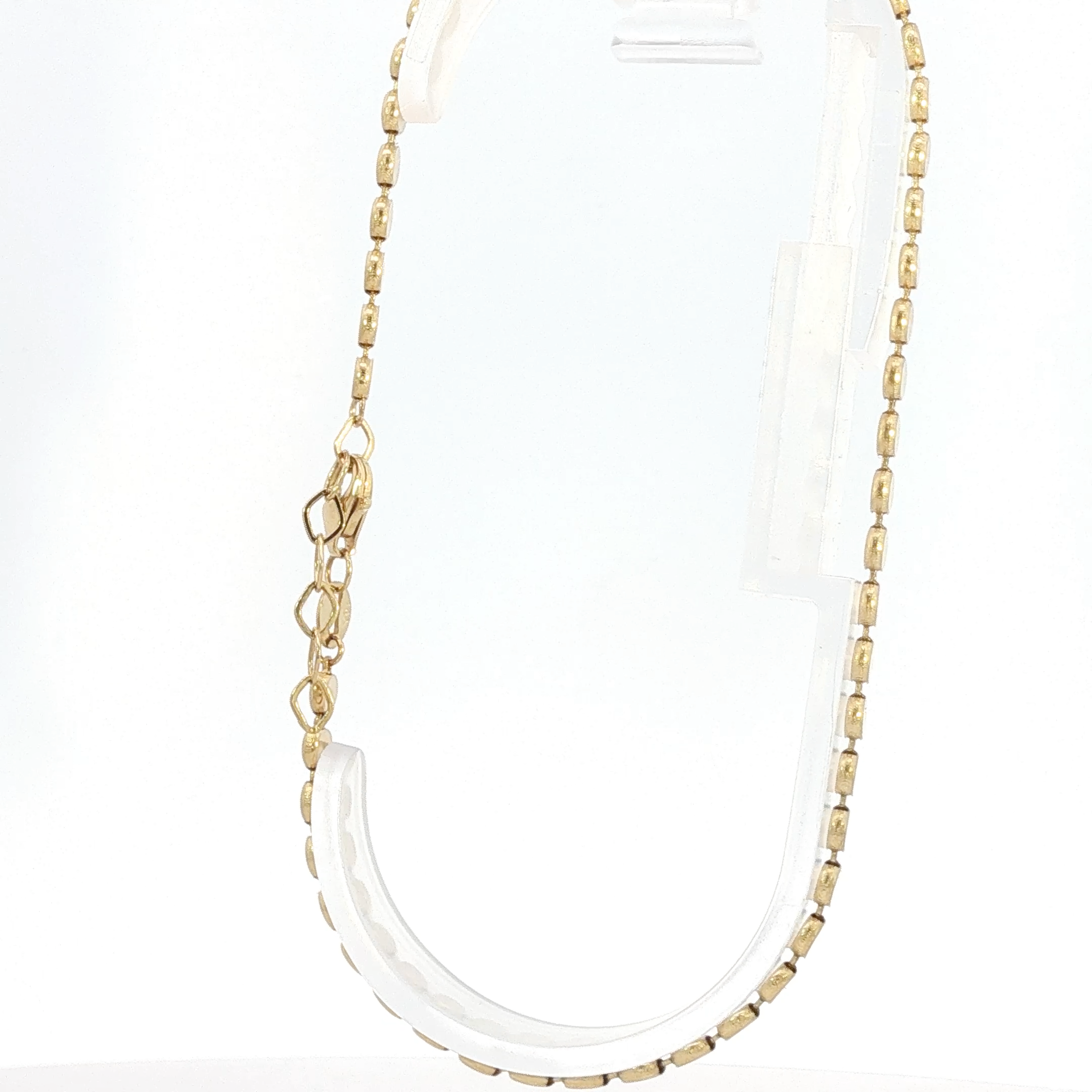 Yellow Gold Flat Disc Link Bracelet