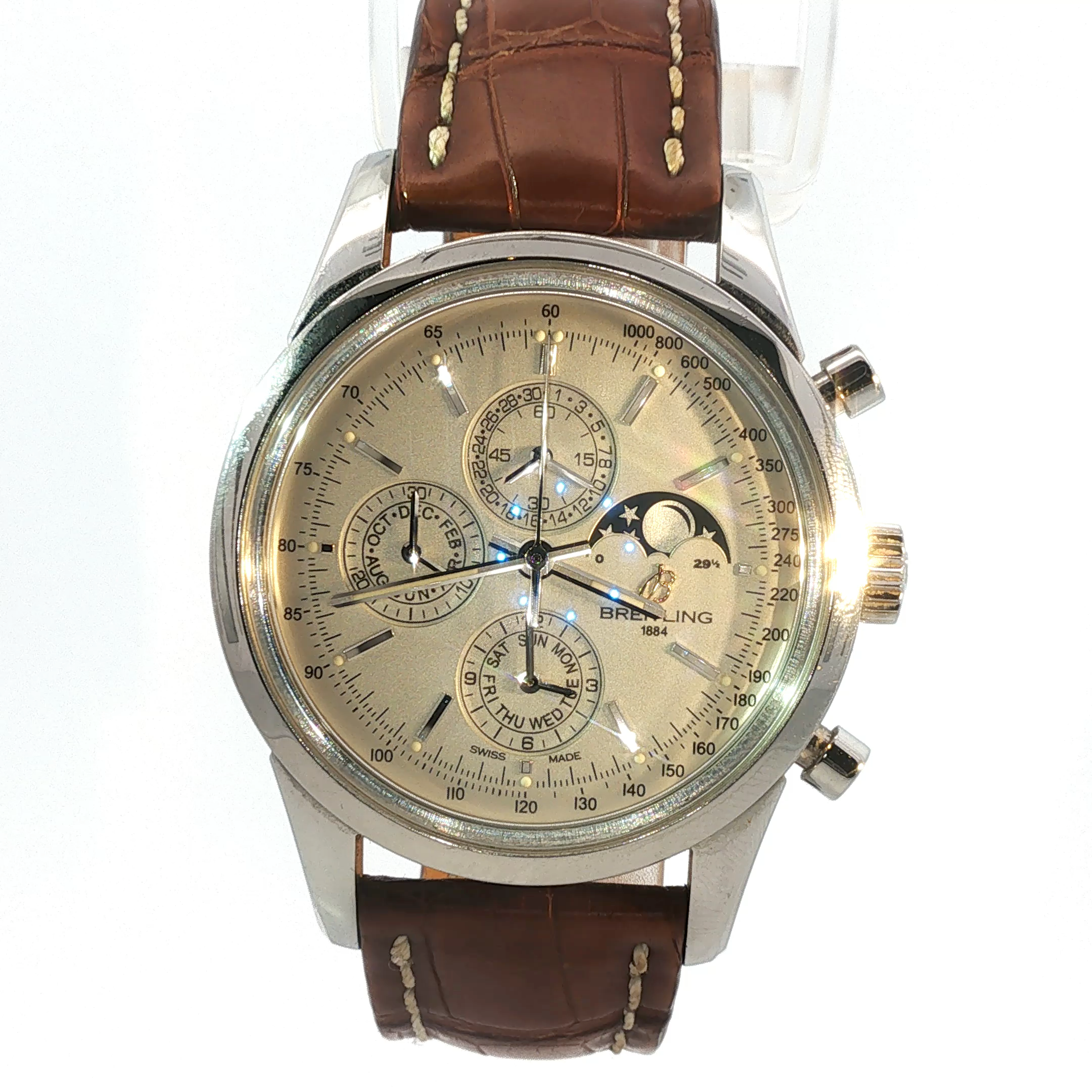 Brietling Moon Phase Chronograph TransOcean