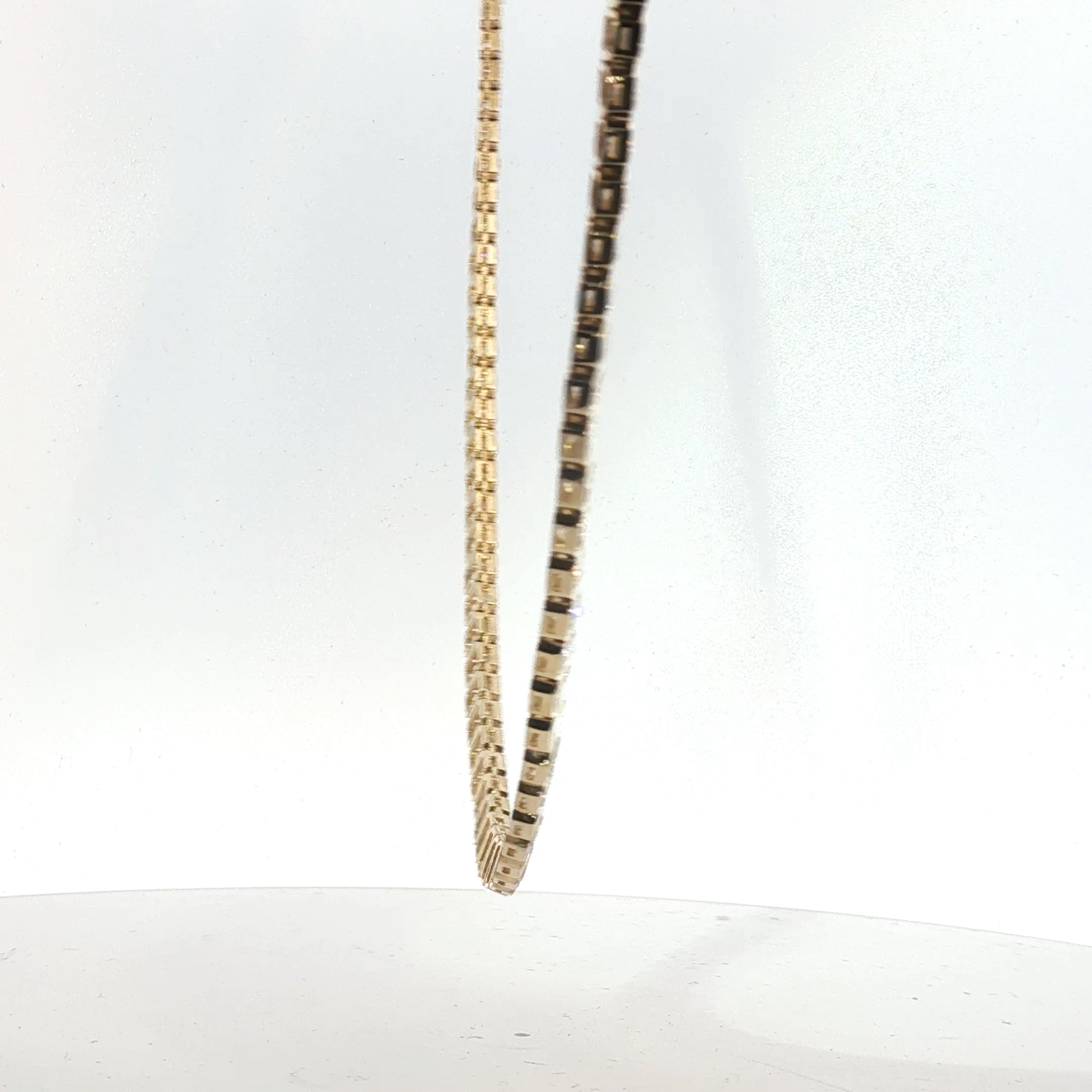 Emerald Cut Diamond Tennis Necklace