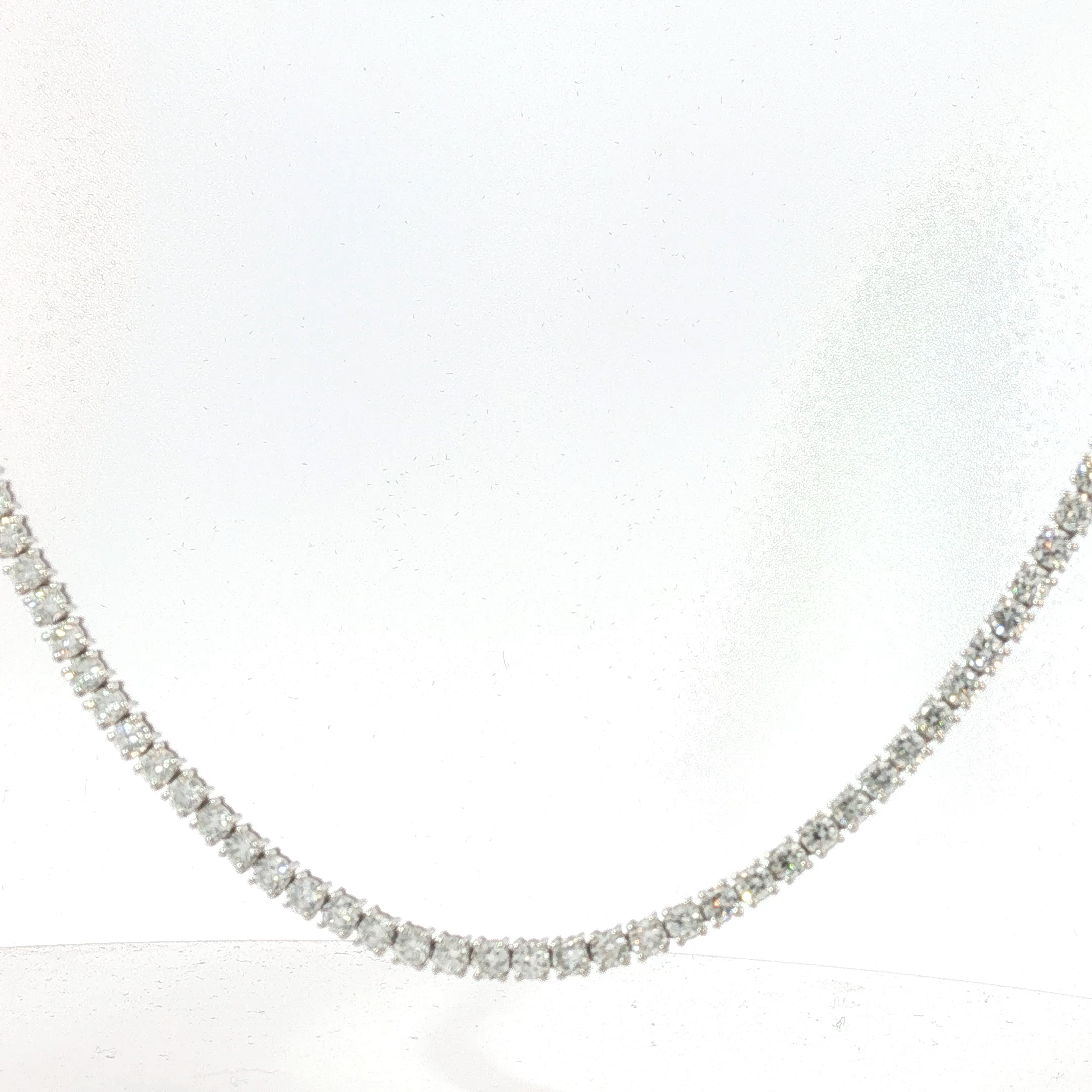 Diamond Tennis Necklace in White Gold
