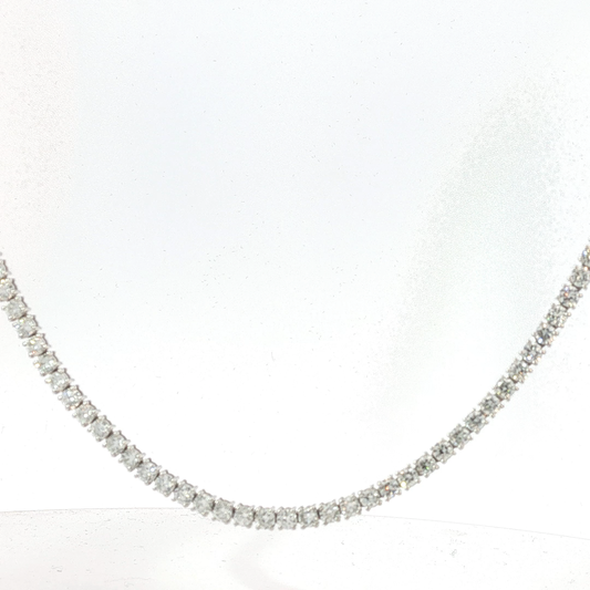 Diamond Tennis Necklace in White Gold