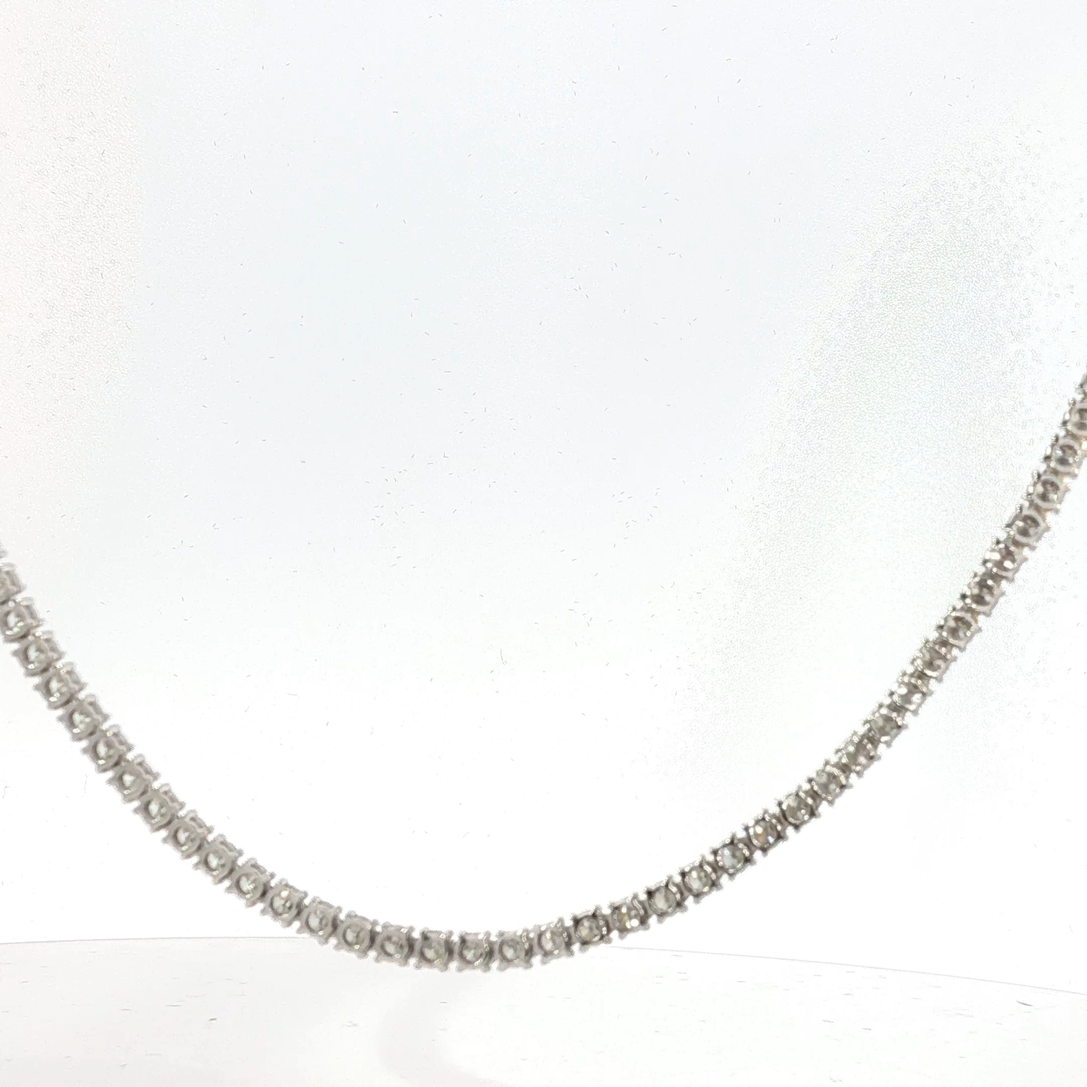 Diamond Tennis Necklace in White Gold