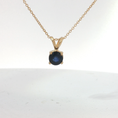 Load image into Gallery viewer, Round Royal Blue Sapphire Solitaire's Charm
