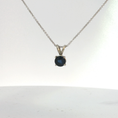 Load image into Gallery viewer, Round Royal Blue Sapphire Solitaire's Charm
