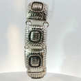 Load image into Gallery viewer, Textured Square Link Chain Bracelet in Silver
