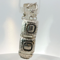 Load image into Gallery viewer, Textured Square Link Chain Bracelet in Silver
