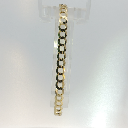14K Yellow Gold Curb Link Chain Bracelet