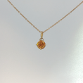 Load image into Gallery viewer, Round Citrine Solitaire Pendant Necklace in Yellow Gold
