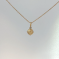 Load image into Gallery viewer, Round Citrine Solitaire Pendant Necklace in Yellow Gold
