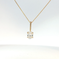 Load image into Gallery viewer, Oval Cut Diamond Pendant Necklace in Yellow Gold
