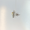 Load image into Gallery viewer, Fancy Intense Yellow Diamond Cluster Earrings in White Gold
