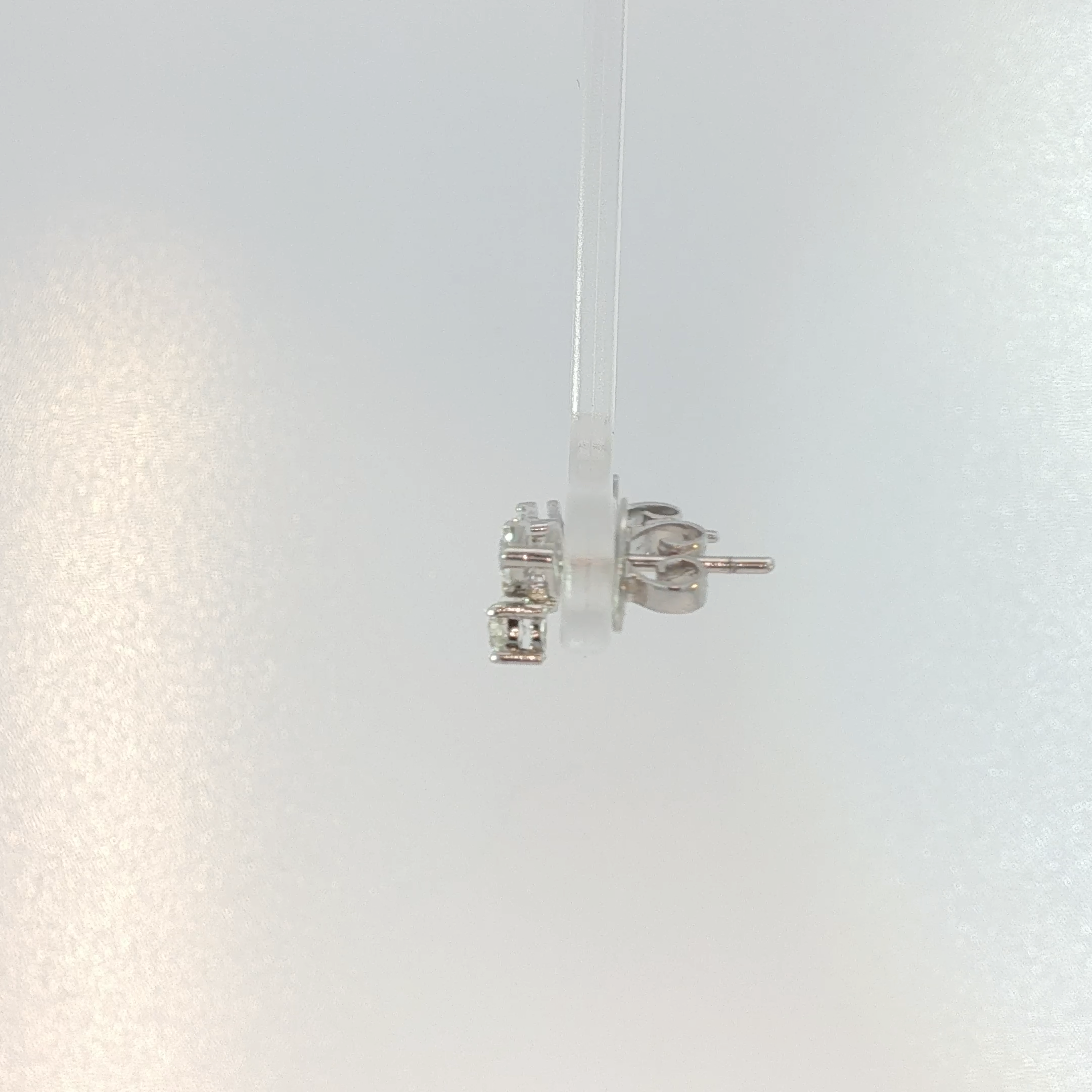 White Gold Diamond Cluster Stud Earrings