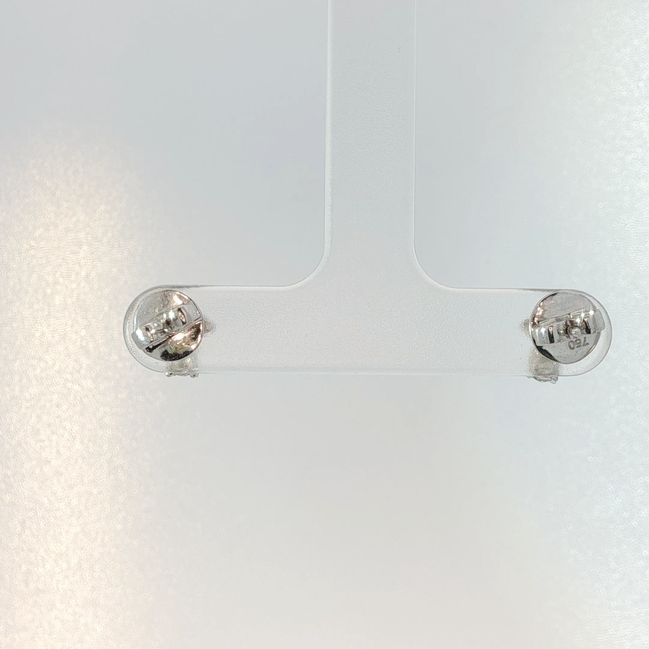 White Gold Diamond Cluster Stud Earrings