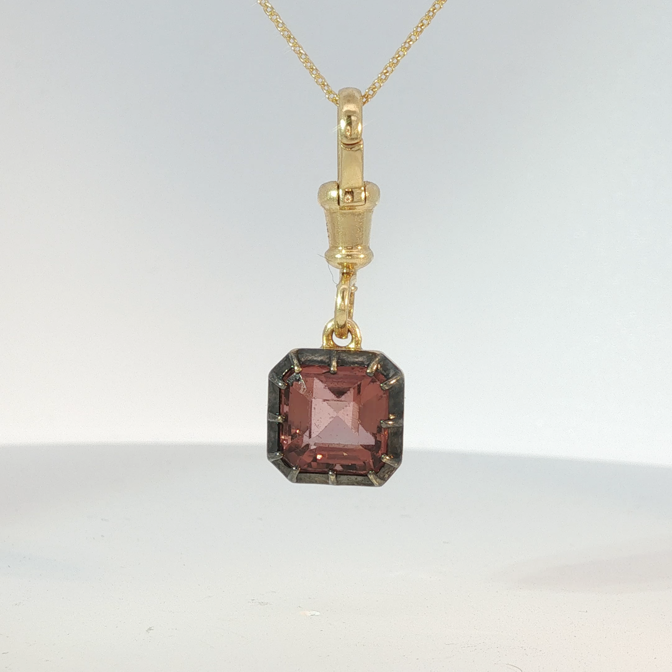 Yellow Gold Tourmaline Charm
