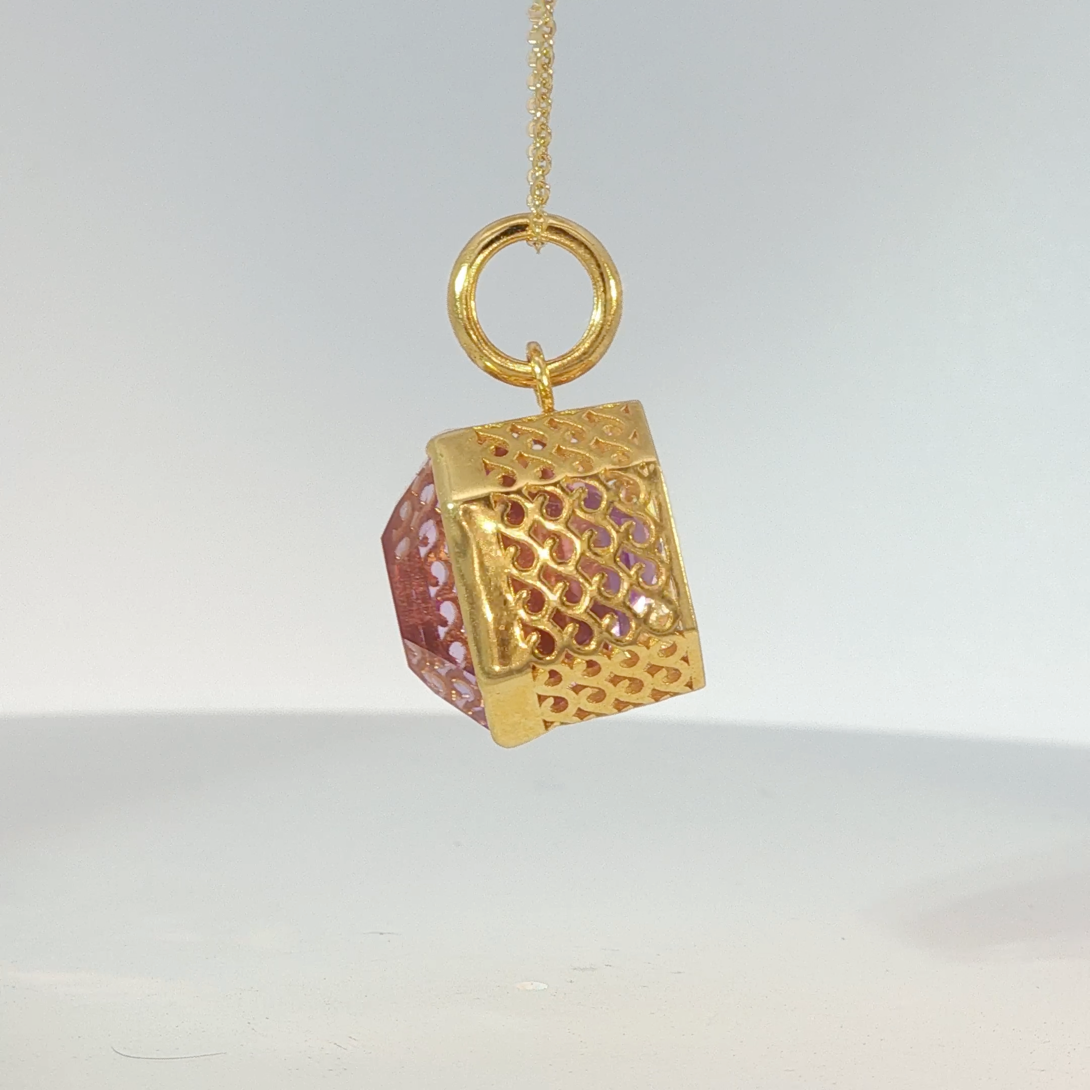 Octagonal Kunzite Charm