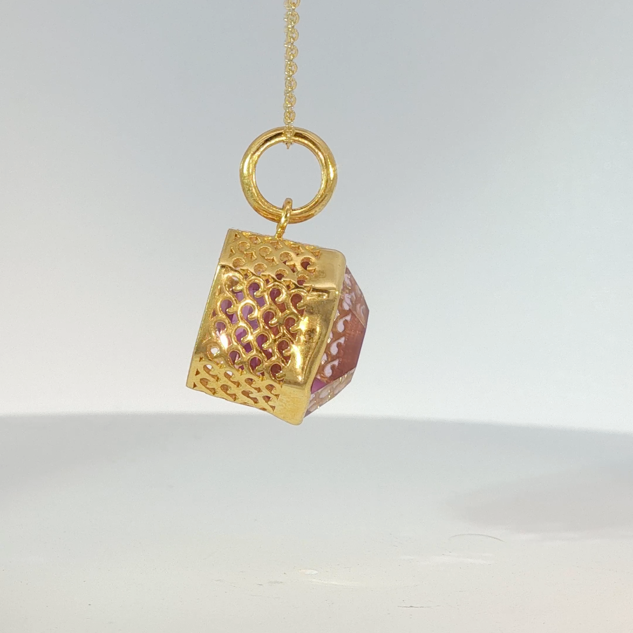 Octagonal Kunzite Charm