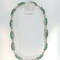 Load image into Gallery viewer, White Gold Floral Emerald Cluster Chain Bracelet
