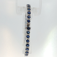 Load image into Gallery viewer, Oval Royal Blue Sapphire White Gold Tennis Bracelet
