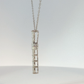 Load image into Gallery viewer, Diamond Cross Pendant Necklace in White Gold

