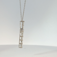 Load image into Gallery viewer, Diamond Cross Pendant Necklace in White Gold
