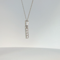 Load image into Gallery viewer, Diamond Cross Pendant Necklace in White Gold
