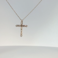 Load image into Gallery viewer, Diamond Cross Pendant Necklace in White Gold
