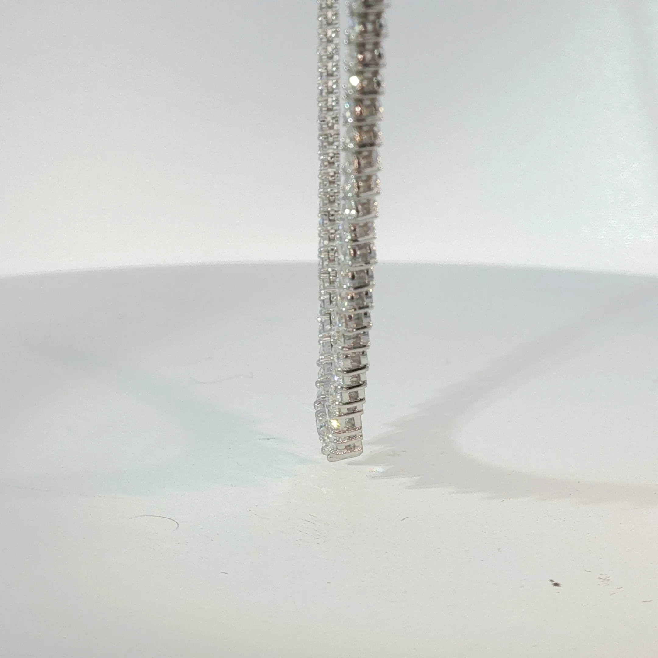 White Gold Graduated Round Diamond Necklace
