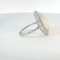 Load image into Gallery viewer, White Gold Oval Opal Halo Cocktail Ring
