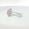 Load image into Gallery viewer, Pink Sapphire Halo Cocktail Ring in White Gold
