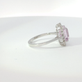 Load image into Gallery viewer, Pink Sapphire Halo Cocktail Ring in White Gold
