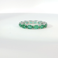 Load image into Gallery viewer, Oval Emerald Eternity Ring in White Gold
