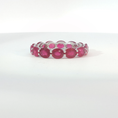 Load image into Gallery viewer, White Gold Oval Ruby Eternity Band
