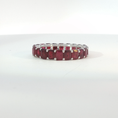 Load image into Gallery viewer, Ruby Eternity Ring in White Gold
