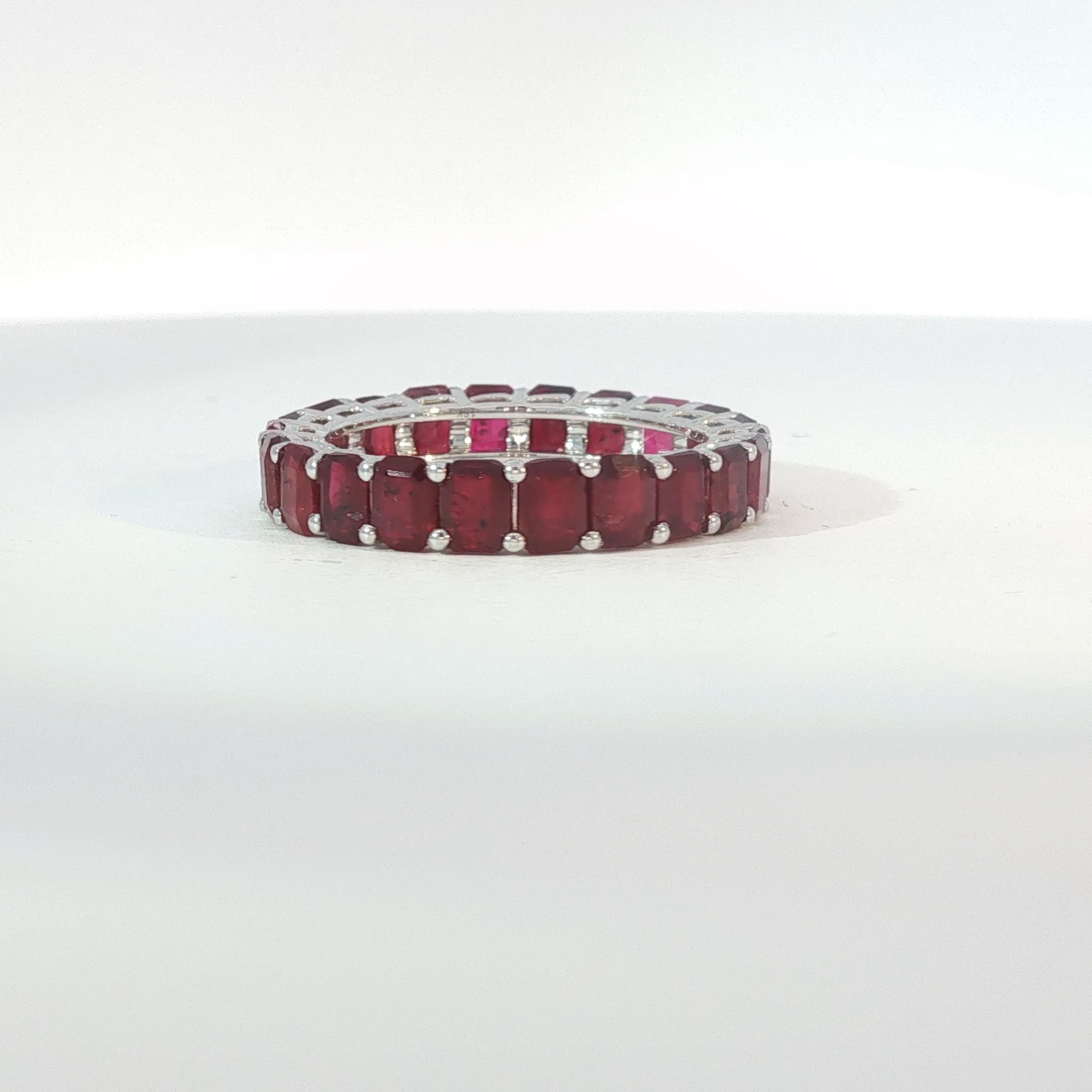 Ruby Eternity Ring in White Gold