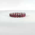 Load image into Gallery viewer, Ruby Eternity Ring in White Gold
