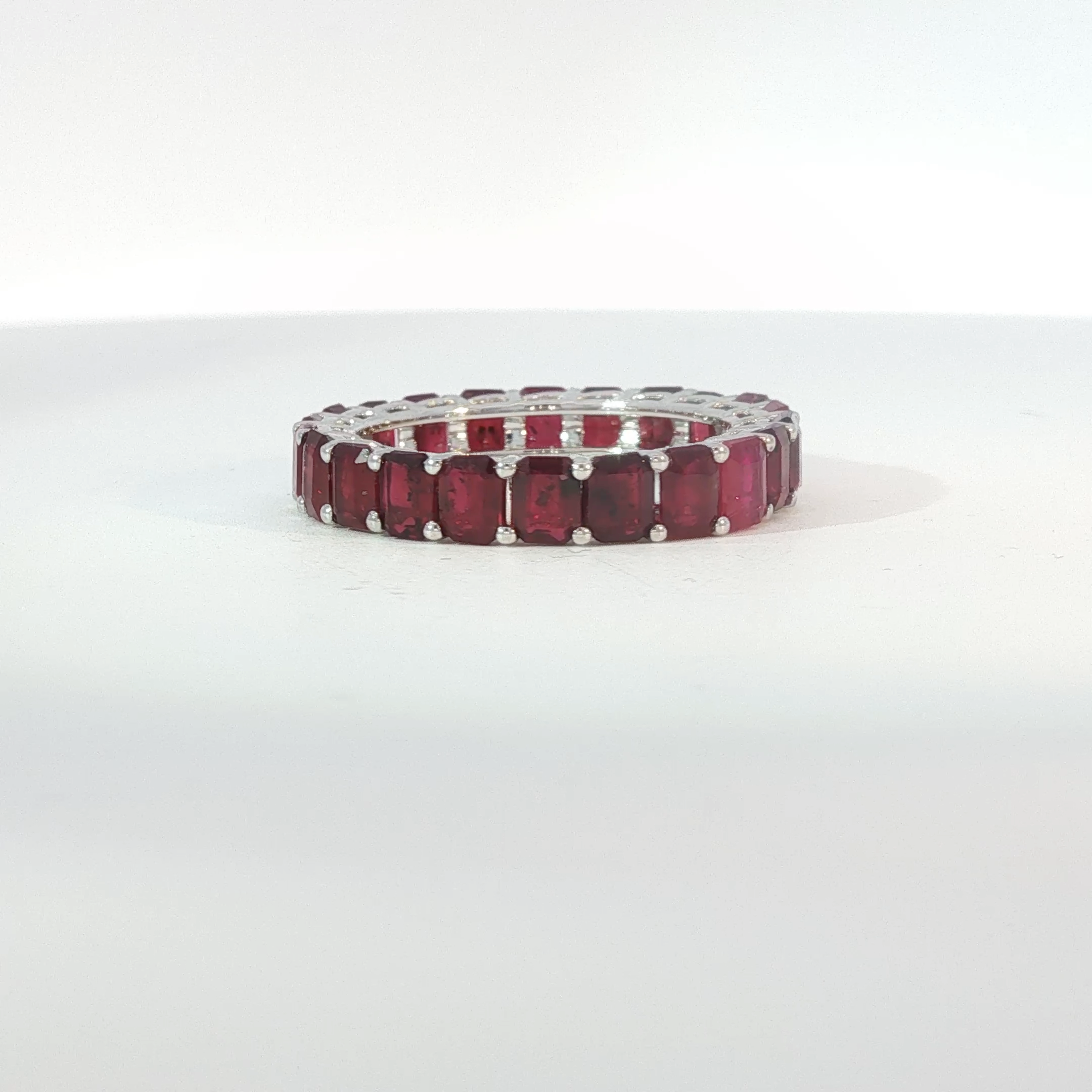 Ruby Eternity Ring in White Gold