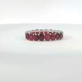 Load image into Gallery viewer, Ruby Eternity Ring in White Gold
