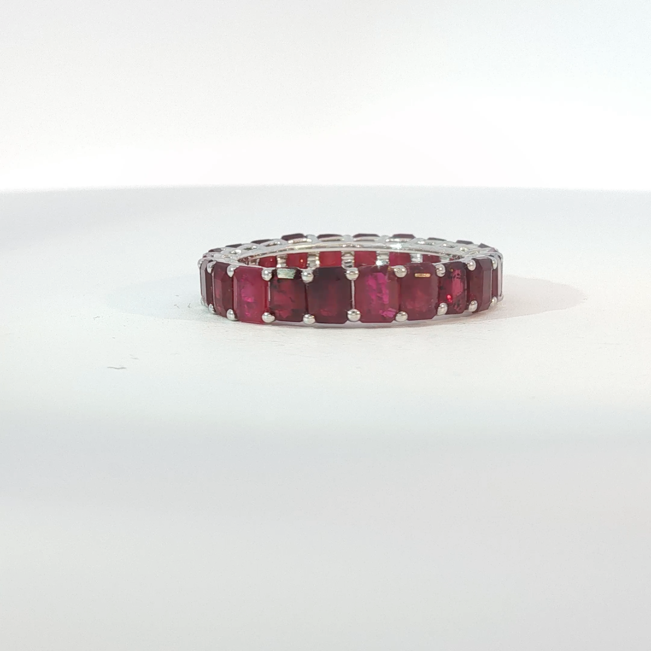 Ruby Eternity Ring in White Gold