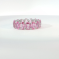 Load image into Gallery viewer, Oval Pink Sapphire Eternity Ring in White Gold
