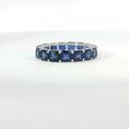 Load image into Gallery viewer, Royal Blue Sapphire Eternity Ring in White Gold
