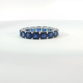 Load image into Gallery viewer, Royal Blue Sapphire Eternity Ring in White Gold
