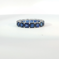 Load image into Gallery viewer, Royal Blue Sapphire Eternity Ring in White Gold
